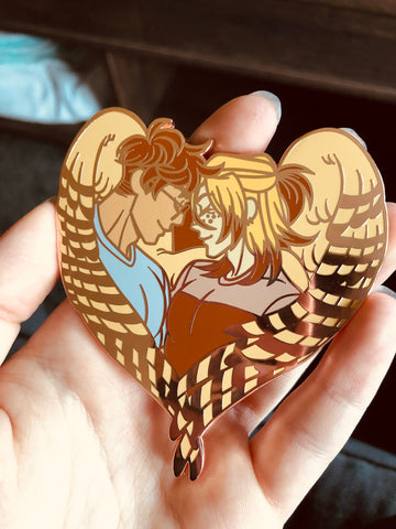 Avialae Heart Wings Enamel Pin