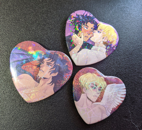 Devilman Crybaby Heart Buttons