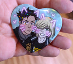 Yuri on Ice Heart Buttons - Victuuri & Otayuri