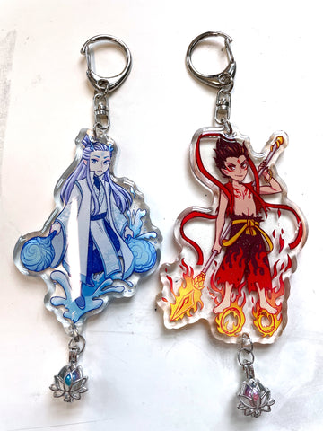 Nezha + Aobing Keychains